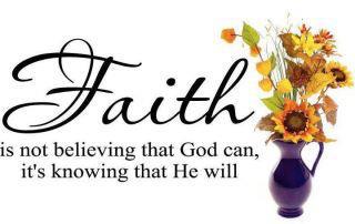 Faith in GOD as HE will
