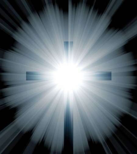 Awesome cross of light
